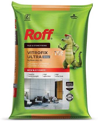 roff Vitrofix Ultra For Fixing Ceramic, Semi & Vitrified Tiles,Stones, Grey Adhesive