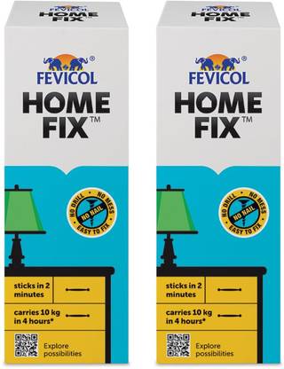 FEVICOL Homefix(50 g)|Home Decor Glue|Multi Surface Adhesive|Nailfree|Easy use Pack of 2 Adhesive