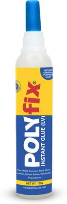 POLYFIX Instant General Purpose CA Glue (LV) for metal, ceramics, rubber, handicrafts. Adhesive