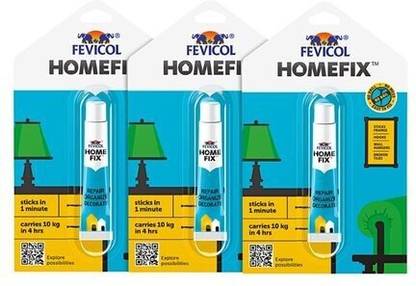 FEVICOL HOME FIX, Instant grip (pack of 3), high-strength, multisurface adhesive Adhesive