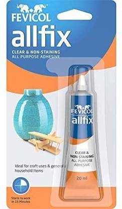 FEVICOL All-Fix-(Multi-Purpose Allfix Clear & Non-Staining Adhesive -20ml)_pack-of-2 Adhesive