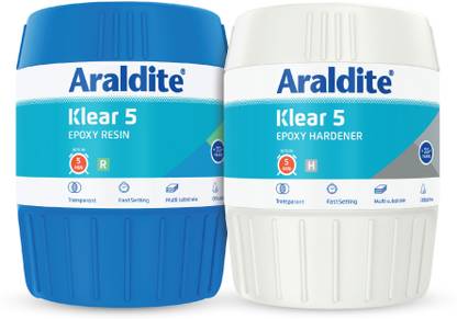 Araldite Klear 5, 450g (R & H 225 g), Fast Setting Transparent Epoxy Adhesive Adhesive