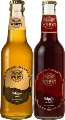 Woozy Woozybar Magic Beer + Magic Berries, Non Alcoholic (With Buzz) 2 Pack Box