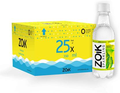 Zoik Lemon Lime Flavoured Sparkling Water (Pack of 25) Plastic Bottle