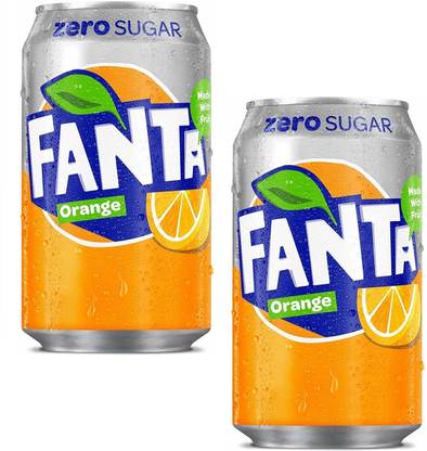 Fanta Orange Sugar Free Soft Drink Can  (2 x 330 ml) at Rs. 299