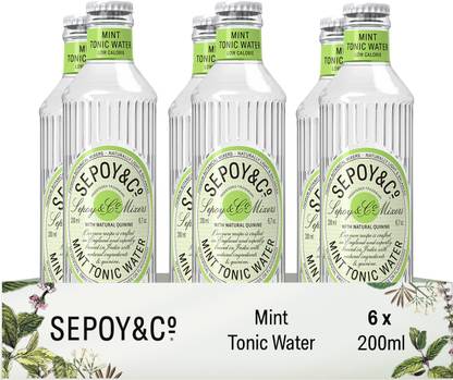 Sepoy & co Mint Tonic Water Glass Bottle