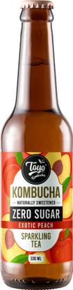 Toyo Kombucha Exotic Peach Zero Sugar Glass Bottle