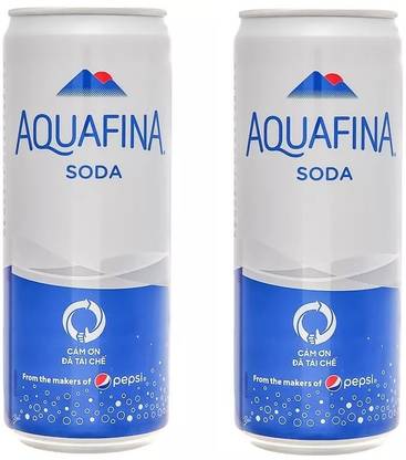 Pepsi AQUAFINA SODA IMPORTED 320ml ( Pack of 2 ) 640ml Tin