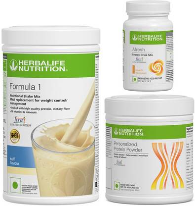 HERBALIFE Formula 1-Mix Shake Kulfi 500g + Protein 200g + Peach Afresh 50g
