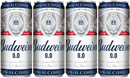Budweiser 0.0 NON-ALCOHOLIC PACK OF 4 Can