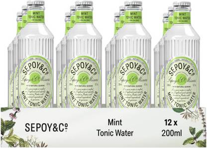 Sepoy & co Mint Tonic Water Glass Bottle