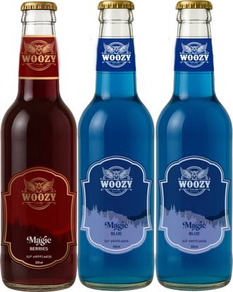 Woozy Woozybar Magic Berries & Magic Blue (3-Pack) Glass Bottle