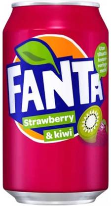 Fanta Strawberry & Kiwi refreshing beverage offers a burst of fruity sweet Can