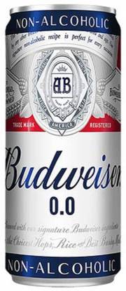 Budweiser Non Alcoholic 0.0 Beer 330ml (Pack of 1) Can