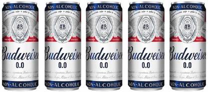 Budweiser Non Alcoholic 0.0 Beer 330ml (Pack of 5) Can