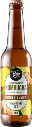 Toyo Kombucha Ginger Lemon Low Sugar Glass Bottle