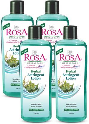 ROSA Astringent After Shave Lotion l Aromatic, Fresh & Enhance Skin Radiance I Pack 4