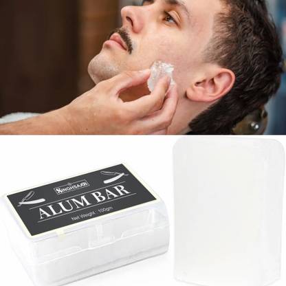 SINGH SAAB Shaving Alum Bar (Fitkari) with travel case Natural Phitkari Stone Bar