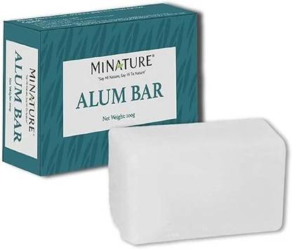 mi nature Alum Bar 100gm (Fitkari), Pack of 1 Shaving Bar 100% Pure Potassium Alum Stone