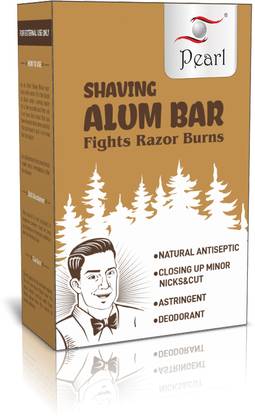 Pearl Shaving Alum Bar 100% Pure Natural Phitkari Stone Bar After Shave Lotion alternative