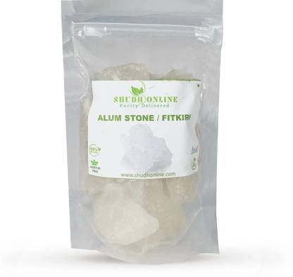 Shudh Online Alum Stone, Fitkari Stone, Fitkiri Block (100g), Fitakri, Patika -Water, Shaving