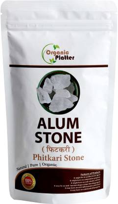 Organic Platter Alum Stone, Phitkari Stone,Fitkari Block Stone,Potash alum For face Hair skin-P