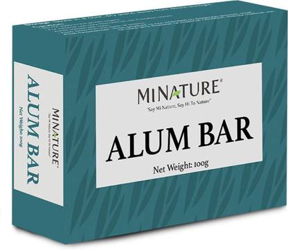 mi nature Alum Bar 100gm (Fitkari), Pack of 1 Shaving Bar 100% Pure Potassium Alum Stone