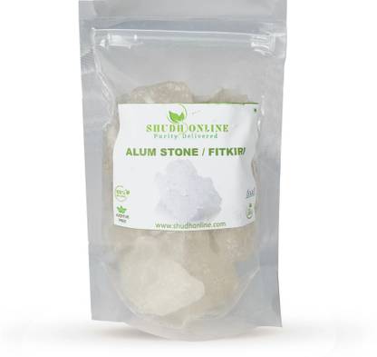 Shudh Online Alum Stone, Fitkari Stone, Fitkiri Block (100g), Fitakri, Patika -Water, Shaving