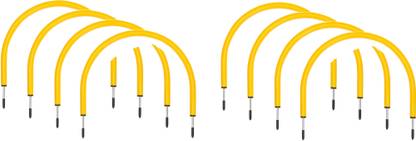 YMD 8 Pcs Soccer Training Equipment for Kids Adult Soccer Training Arches Regular Agility Pole