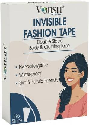 VOIISH Fashion Tape For Cloths Double Sided Invisible Skin Friendly Patch(Pack of 36) 6 Count Aida Cloth
