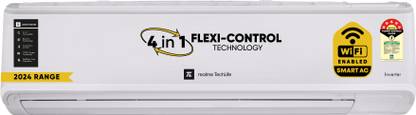 realme TechLife 2024 Model 1.5 Ton 5 Star Split Inverter Smart AC with Wi-fi Connect  - White