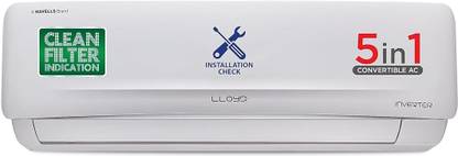 Lloyd 2024 Model 1 Ton 3 Star Split Inverter AC with Wi-fi Connect  - White
