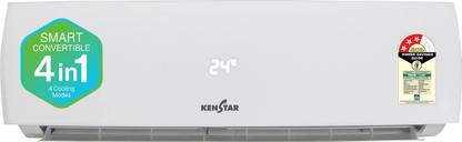 Kenstar 2025 Model 1.5 Ton 3 Star Split Inverter 4 in 1 Convertible with Rapid Cooling Technology AC  - White