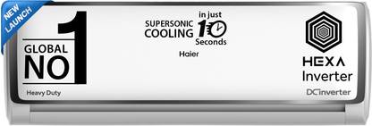 Haier Heavy Duty 2023 Model 2 Ton 3 Star Split Inverter Frost Self Clean, Triple Inverter Plus Technology, Cooling at Extreme Temperature, Hyper PCB AC  - White