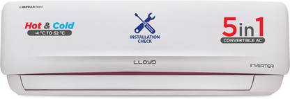 Lloyd 2025 Model 1.5 Ton 3 Star Hot and Cold Split Inverter AC - White