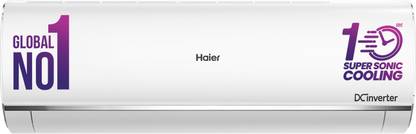 Haier Frost Self-Clean 2023 Model 1.5 Ton 5 Star Split Inverter Intelli Convertible 7-in-1, Cooling at Extreme Temperature AC  - White