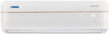 Blue Star 2023 Model 1.5 Ton 5 Star Split Inverter AC  - Silver White & Brown