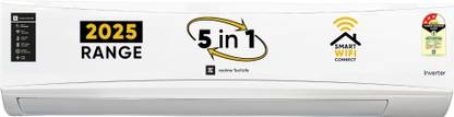 realme TechLife 2025 Model 1 Ton 3 Star Split Inverter 5-in-1 Convertible with Rapid Cool Technology Smart AC with Wi-fi Connect  - White