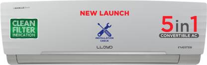 Lloyd 2025 Model 1.5 Ton 5 Star Split Inverter AC  - White