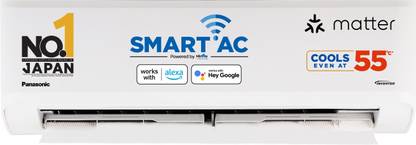 Panasonic 2025 Model 1 Ton 3 Star Split Inverter AC with Wi-fi Connect  - White