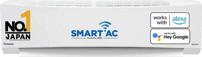 Panasonic 2024 Model 7 in 1 Convertible with True AI Mode,Matter Enabled 1 Ton 5 Star Split Inverter AC with Wi-fi Connect  - White