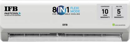 IFB FastCool Convertible 8-in-1 Cooling, 2023 Model 1 Ton 2 Star Split Inverter Smart Ready, 7 Stage Air Treatment AC  - White