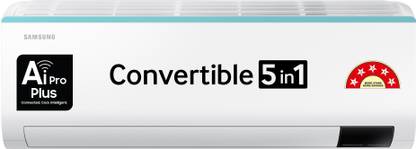 Samsung Convertible 5-in-1 Cooling 2023 Model 1 Ton 5 Star Split Inverter AC with Wi-fi Connect  - White