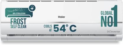Haier 2025 Model Intelli-Convertible 7 in1 Convertible 1 Ton 3 Star Split Dual Inverter HD Filter,Frost Self Clean,Upto 20 M air Flow, Hyper PCB, 2 Way Swing AC  - White