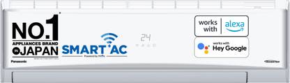 Panasonic Convertible 7-in-1 with Additional AI Mode Cooling 2023 Model 2 Ton 5 Star Split Inverter with 4 Way Swing, PM 0.1 Air Purification Filter AC with Wi-fi Connect  - White