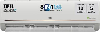 IFB FastCool Convertible 8-in-1 Cooling, 2023 Model 1.5 Ton 4 Star Split Inverter Smart Ready, 7 Stage Air Treatment AC  - White