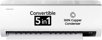 Samsung Convertible 5-in-1 Cooling 2023 Model 1 Ton 3 Star Split Inverter AC  - White