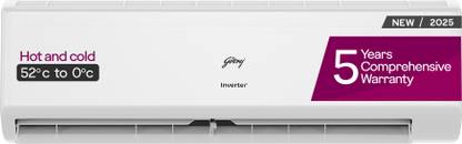 Godrej 2024 Model 5-In-1-Convertible Cooling 1.5 Ton 3 Star Hot and Cold Split Inverter AC  - White