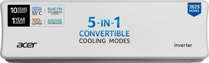 Acer 2025 Model 1.5 Ton 3 Star Split Inverter AC  - White