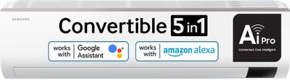 Samsung Convertible 5-in-1 Cooling 2023 Model 2 Ton 3 Star Split Inverter AC with Wi-fi Connect  - White
